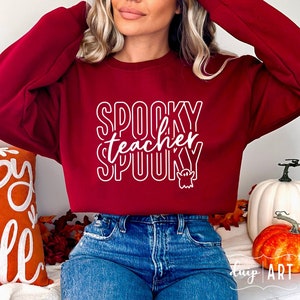Spooky leraar SVG PNG, Spooky leraar SVG, Halloween SVG, grappige Halloween SVG, BOO SVG, Halloween leraar, Halloween shirt, Ghost leraar SVG