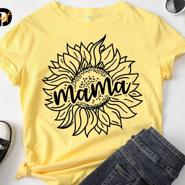 Sunflower Mama SVG, Mama svg, Mama Shirt,Cricut svg,Mama Life svg,Flower Mama, Floral Quote, Summer Mama svg, Sunflower svg,Digital Download