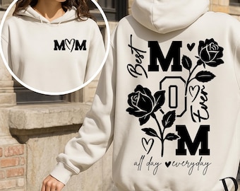 Best Mom Ever SVG PNG, Floral Mom Shirt Design, Varsity Mom Sublimation, Rose Flower Mother&#39;s Day SVG, Cricut Cut File, Gift for Mom svg png