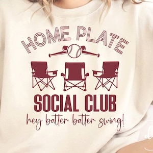 Home Plate Social Club Svg Png, Baseball Game Day Svg, Baseball Family Svg, Funny Baseball Shirt, Baseball Fan Shirt Design,Baseball Mom Svg