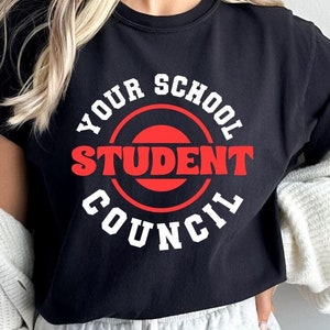 Plantilla de consejo estudiantil Svg Png, Consejo escolar Svg, Camiseta escolar, Estudiante Svg, Espíritu escolar Svg, Archivos de corte Cricut, Silhouette svg