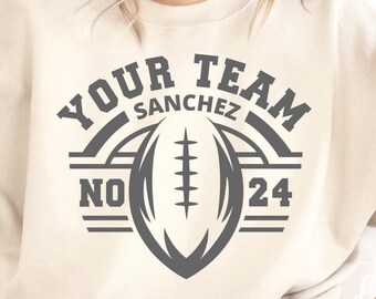 Football Team Logo Template, Custom Shirt Design SVG PNG (Digital Download)
