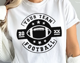 Editable Football Team SVG, Shirt Design Template (Digital Download)
