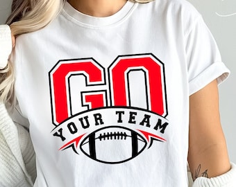 Custom Football Team SVG, Mascot Shirt Template (Digital Download)
