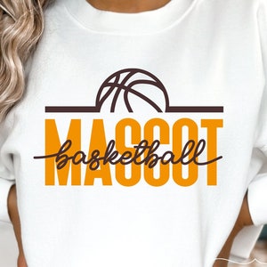 Retro Basketball svg, Basketball svg png, Basketball Template svg, Basketball Mascot svg, Your Team, Basketball Cheer, Basketball Team Shirt