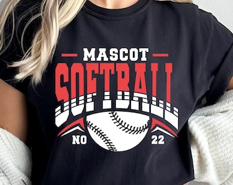 Softball Team Svg Template, Mascot Shirt Design (Digital Download)