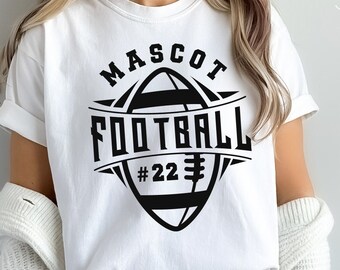 Football Team SVG PNG Template, Mascot Shirt Design (Digital Download)
