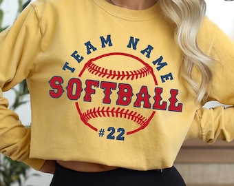 Softball Team SVG Template, Personalized Shirt Design (Digital Download)