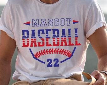 Modèle de mascotte de l'équipe de baseball SVG PNG, conception personnalisée (téléchargement numérique)