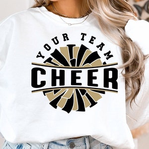 Cheer Svg Png, Cheer Team Svg, Cheerleading Svg, Cheer Coach, Modelo de equipe, Cheer Mom Svg, Camisas de equipe, Pom Pom Svg, Pom Pom Cheer Girl