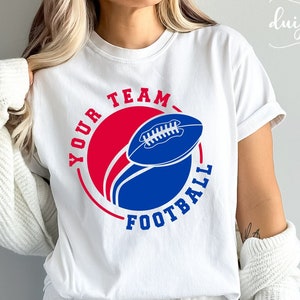 Football Template, Football Team Svg, Football Svg Png, Football Team Shirts, Football Logo, Football Player Shirt, Cricut Cut, Customizable