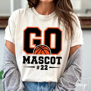 Basketball Team SVG PNG, Basketball svg, Mascot Template svg, Basketball Template svg, Your Team, Basketball Mascot, Basketball Team Shirt