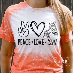 Peace Love Roller Skate svg,Roller Skate SVG,Roller Blade svg,Skate Cheerleader Fan svg,Sport shirt svg,Roller Skate png,Cricut,Silhouette