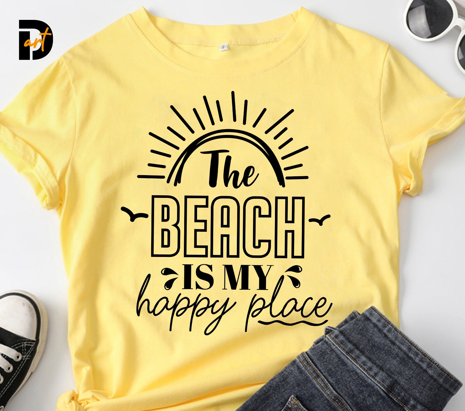 The Beach is My Happy Place Svg Happy Place Svg Beach Etsy