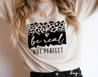 Leopard Be Real Not Ideal SVG, Motivationszitat (digitaler Download)