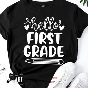 Hello First Grade Svg Hello 1st Grade Svgback to School Svg - Etsy