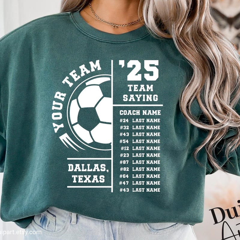 Soccer Shirts With Roster - Etsy
