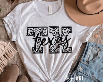 Leopard Texas SVG, TX State Design (Digital Download)