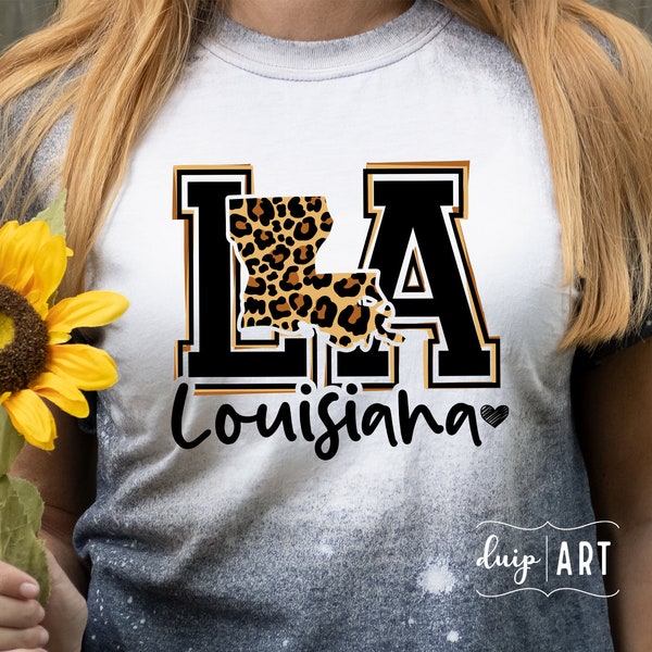 Louisiana Leopard svg, LA Leopard svg, Louisiana svg, Leopard svg, Louisiana Karte svg, Louisiana Liebe svg, Cricut, Herz svg, Louisiana Mädchen-Shirt