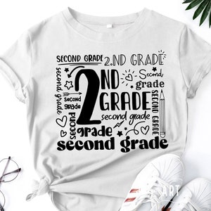 Second Grade Typography SVG, Second Grade SVG, Back to School Svg ...