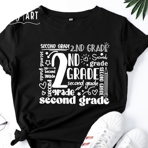 Zweite Klasse Typografie SVG, Zweite Klasse SVG, Back To School SVG, Schulshirt SVG, Cricut svg, Erster Schultag SVG, 2. Klasse Lehrer