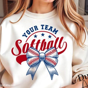 Softball Team Template SVG PNG EPS, Retro Softball Mom Design, Editable Logo for Cricut, Personalized Softball Shirt Sublimation Design