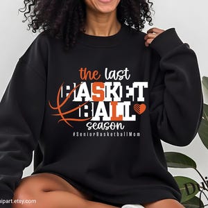 White sweatshirt with basketball mom design