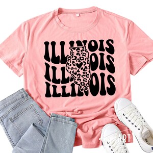 Empilé Illinois SVG, Leopard Illinois svg, Illinois svg,Illinois State svg,Illinois Leopard Map,Illinois Love svg,Cricut,Retro Illinois svg