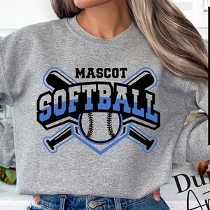 Team Mascot SVG – Softball Team Banner & Sports Logo Clipart