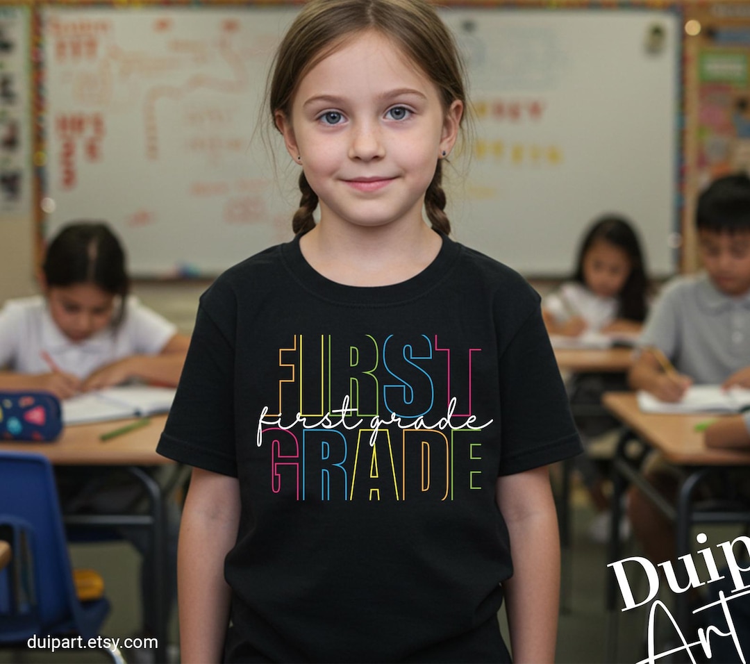 First Grade SVG PNG – Back to School Shirt Design for 1st Graders and ...