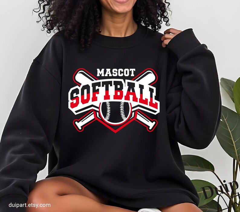 Softball Shirt Design – SVG for DIY T-Shirts & Game Day Apparel