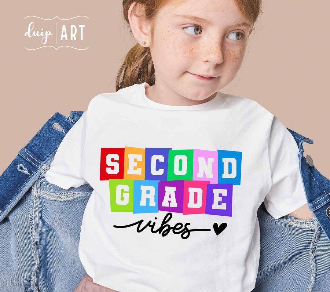 Second Grade Vibes SVG PNG Second Grade Svg Back to School - Etsy
