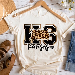 Kansas Leopard svg, KS leopard svg, Kansas svg, Leopard svg, Kansas Karte svg, Kansas Liebe svg, Cricut svg, Herz svg, Kansas Girl Shirt