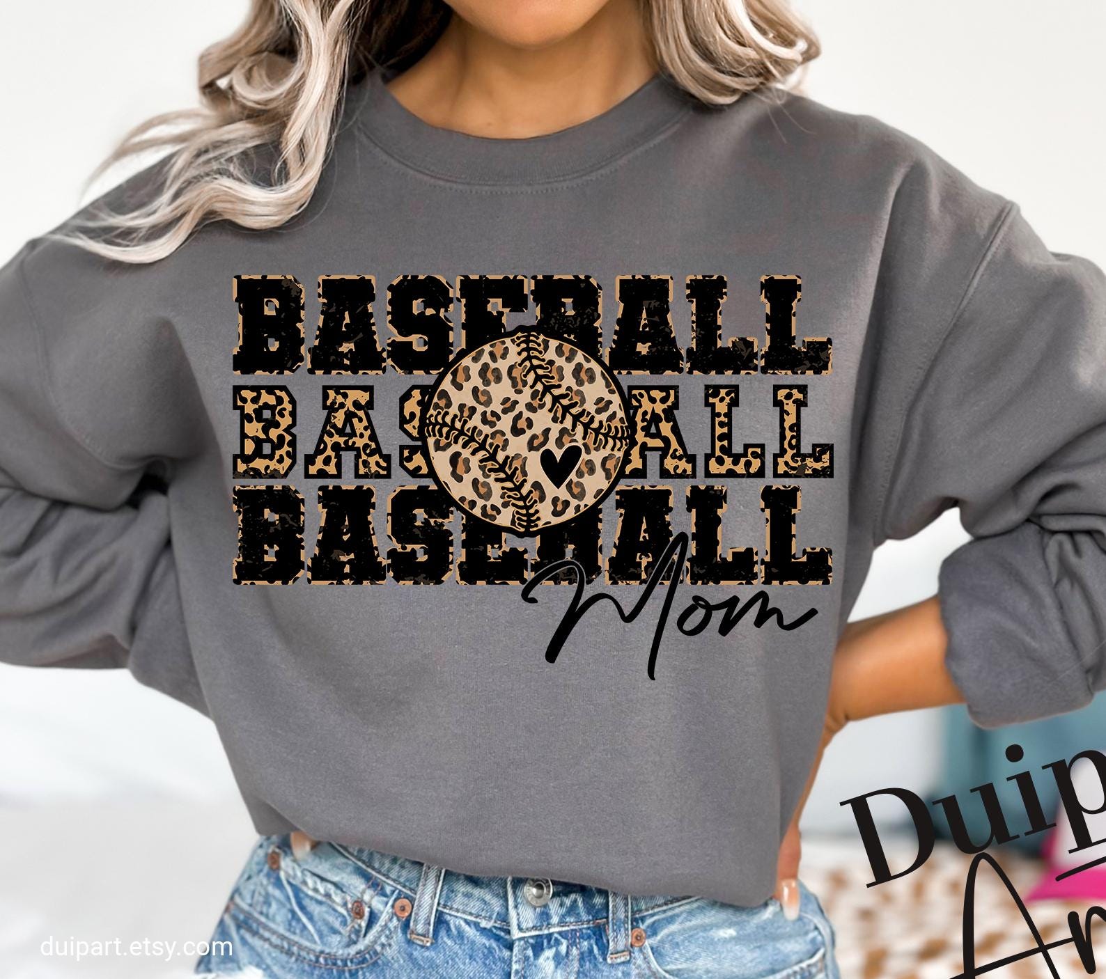 Leopard Baseball Mom PNG, Cheetah Print Baseball Life Sublimation, Stacked Trendy Baseball Mom Shirt Design, Digital Download PNG