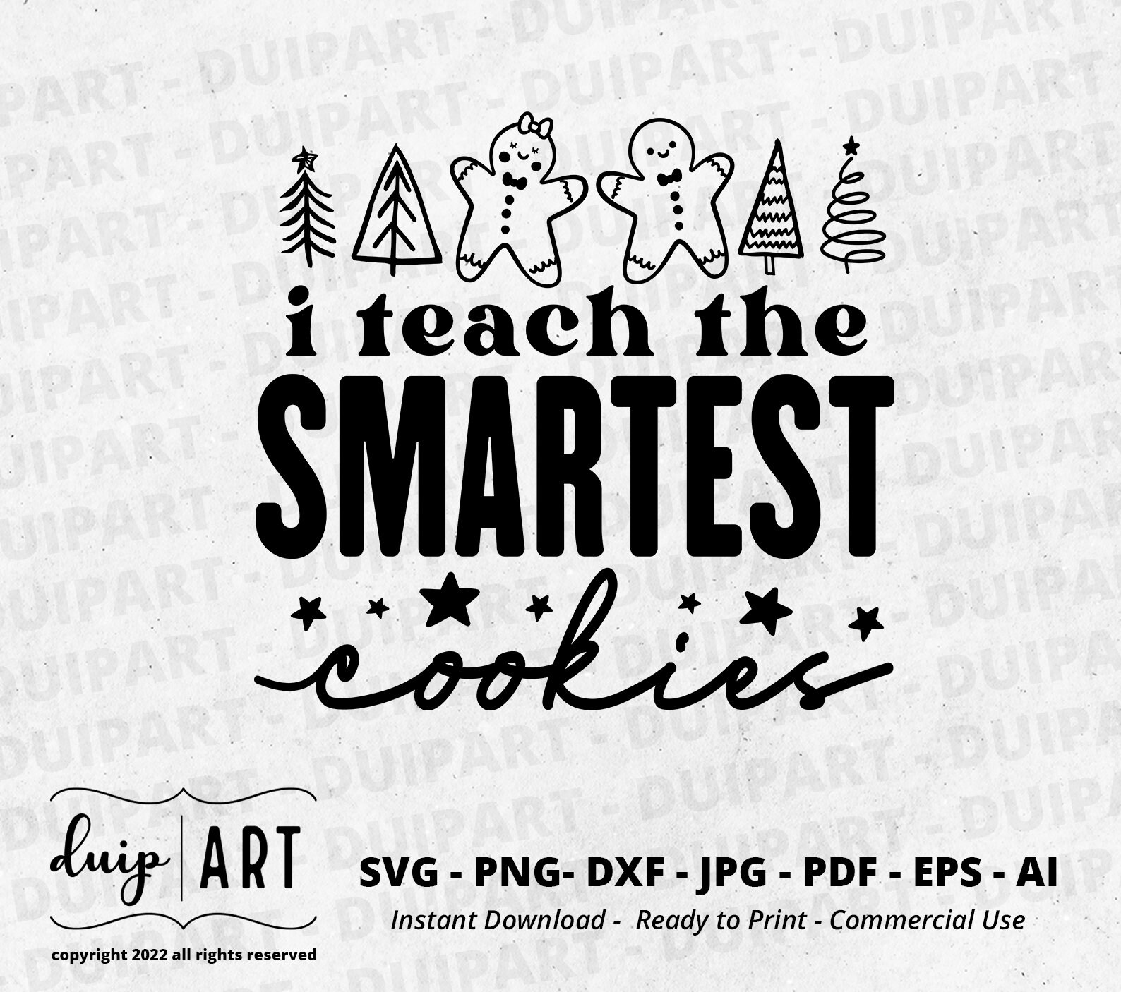 I Teach the Smartest Cookies Svgteacher Christmas Svg One - Etsy