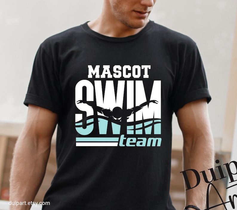 Swim Competition SVG PNG, Swim Team Roster Template, DIY Custom Team Shirt Design