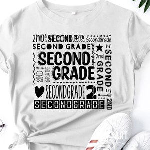 Zweite Klasse Typografie SVG, Zweite Klasse SVG, Back To School SVG, Schulshirt SVG, Cricut svg, Erster Schultag SVG, 2. Klasse Lehrer