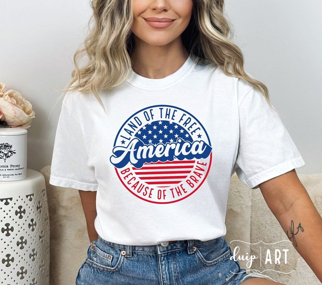 America SVG PNG, 4th of July SVG, Land of the Free Because of the Brave ...