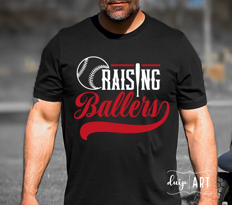 Raising Ballers SVG, Baseball Mom/dad Shirt, Cricut Cut File (digital ...