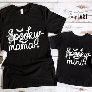 Spooky Mama and Mini SVG,Spooky svg,Funny Halloween svg, Halloween Matching svg,Mommy and Me svg,Matching Family,Halloween Mama and Mini svg