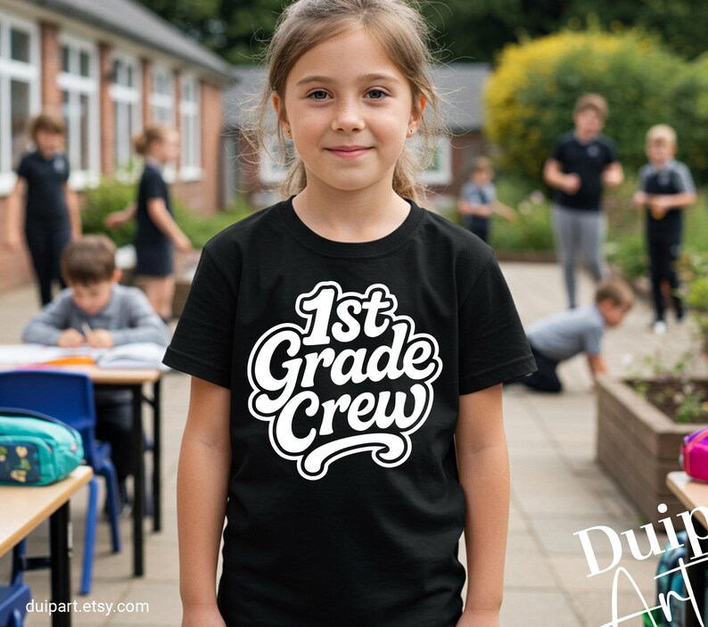 First Grade Crew 1st Grade Crew SVG PNG – First Grade Teacher Shirt Design for Back to ...