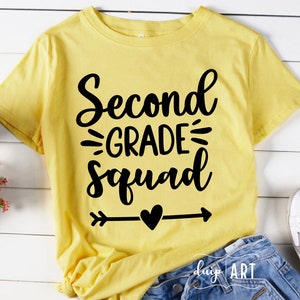 Second Grade Squad SVG, 2nd Grade Squad svg,Back To School Svg,Cricut svg,First Day of School svg, Second grade svg,Second grade teacher