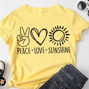 Peace Love Sunshine svg, Sunshine svg,Summer SVG, Love Sunshine svg,Digital Download, Sun svg,Doodle Sunshine Svg,Cricut svg,Heart