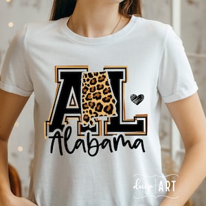 Alabama Leopard svg, AL leopard svg, Alabama svg, Leopard svg, Alabama Karte svg, Alabama Liebe svg, Cricut svg, Herz svg, Alabama Girl Shirt