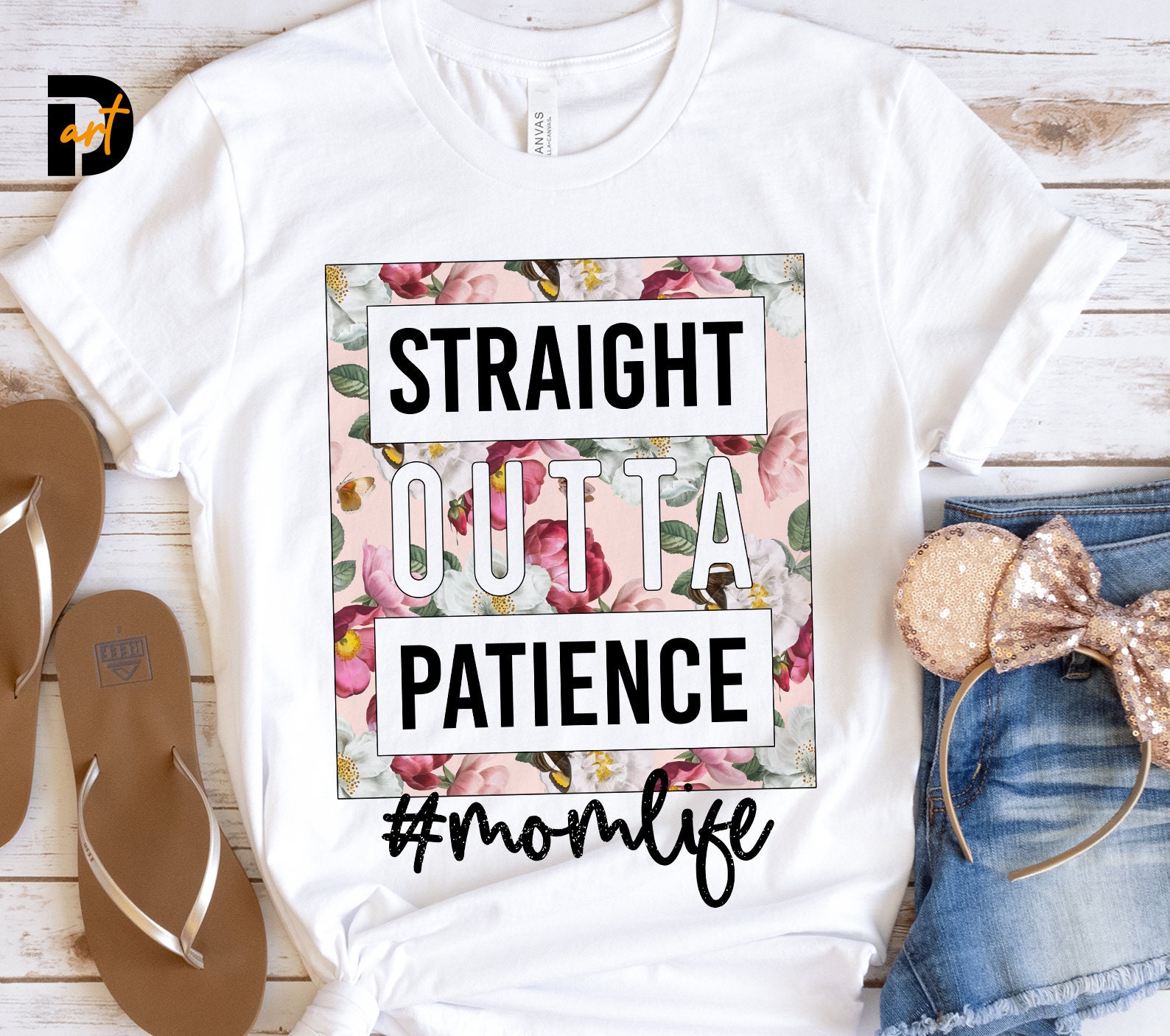 Straight Outta Patience PNG Mom Life Png Funny Mom - Etsy