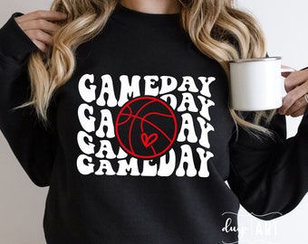 Basketball Game Day SVG, Cheer Shirt, Cricut Silhouette (Digital Download)