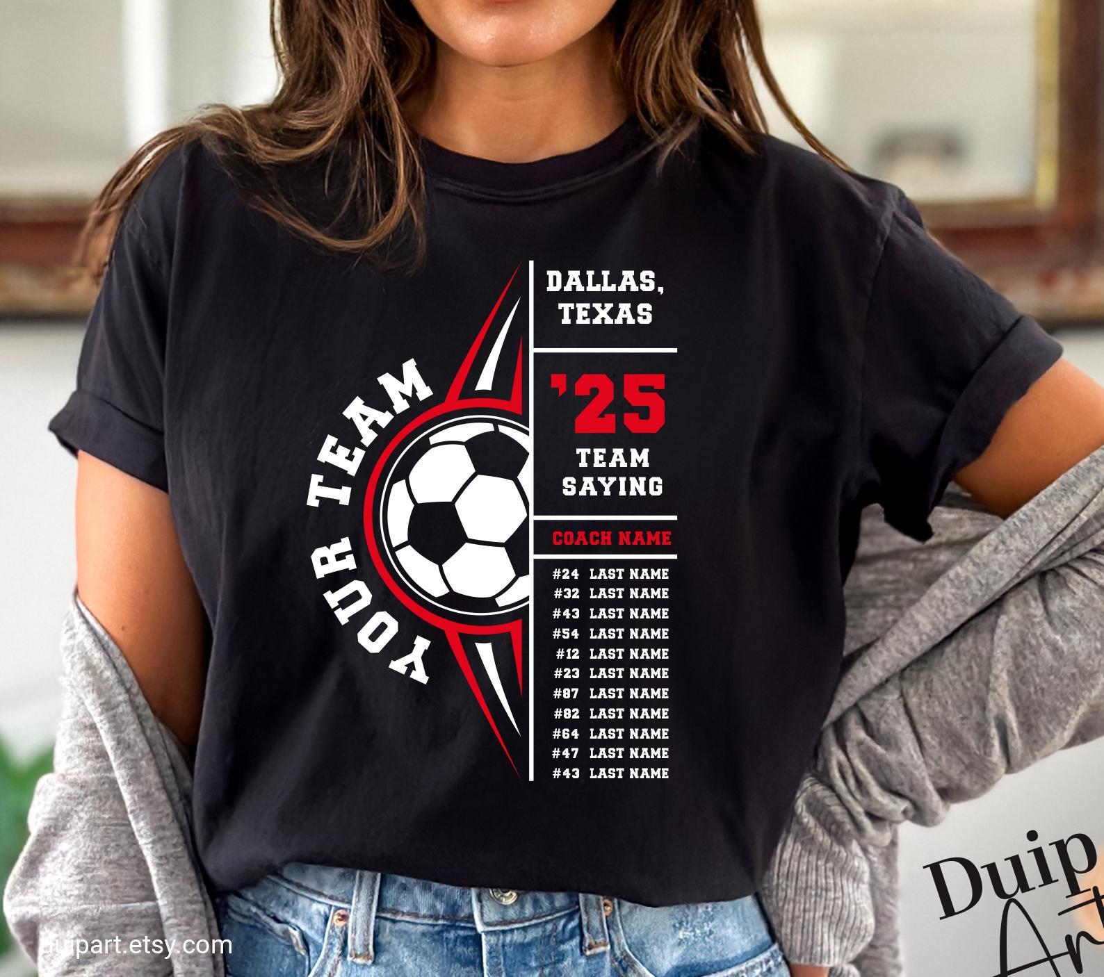 Custom Soccer Team Roster SVG, PNG, Game Day Shirt (digital Download ...