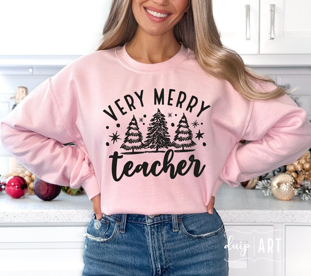 Very Merry Teacher Christmas SVG PNG Christmas Teacher Shirt - Etsy