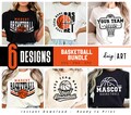 Basketball Shirt Designs: Personalized Team Logos - SVG Cut Files, Bundle Templates