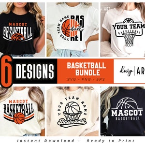 Diseños de camisetas de baloncesto: logotipos de equipos personalizados - Archivos SVG, plantillas